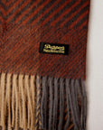 Dapper's (ダッパーズ)　カシミンク・マフラー　1666　"Cashmink Scarf by V.FRAAS"　イエローベージュ/ネイビー (ランダムチェック)