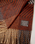 Dapper's (ダッパーズ)　カシミンク・マフラー　1666　"Cashmink Scarf by V.FRAAS"　イエローベージュ/ネイビー (ランダムチェック)