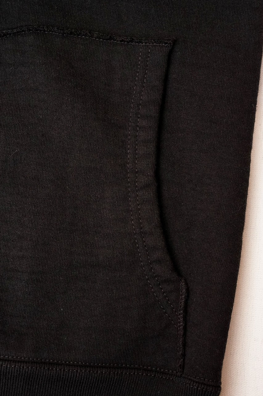 DELUXEWARE (デラックスウエア)　フルジップ・スウェットパーカー　SPZ-00　"FULLZIP PARKA PLAIN"　コアブラック