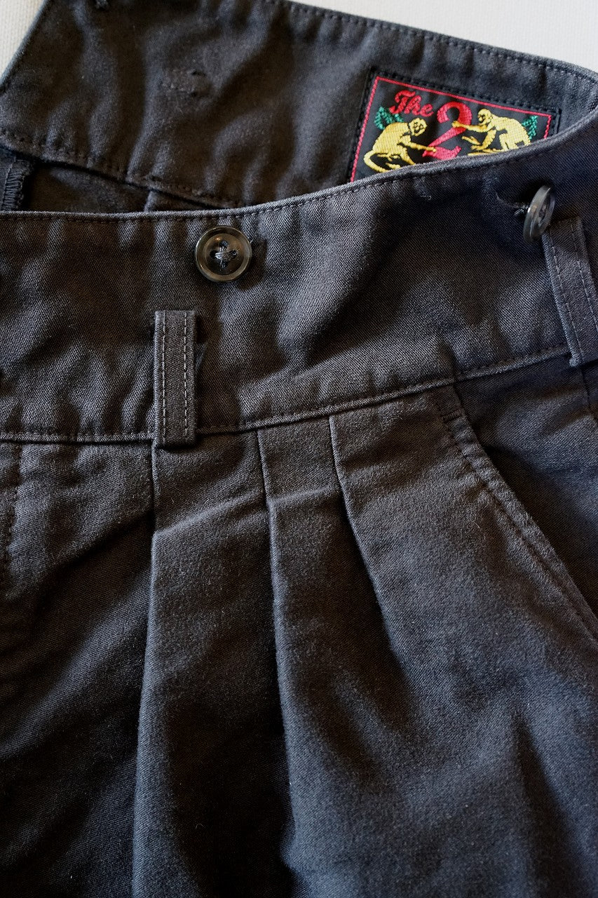 The 2 Monkeys (ザ・トゥーモンキーズ)　モールスキン・ワークパンツ　TM83327　"Doggerland Pants (ドガーランドパンツ)"　スモークブラック