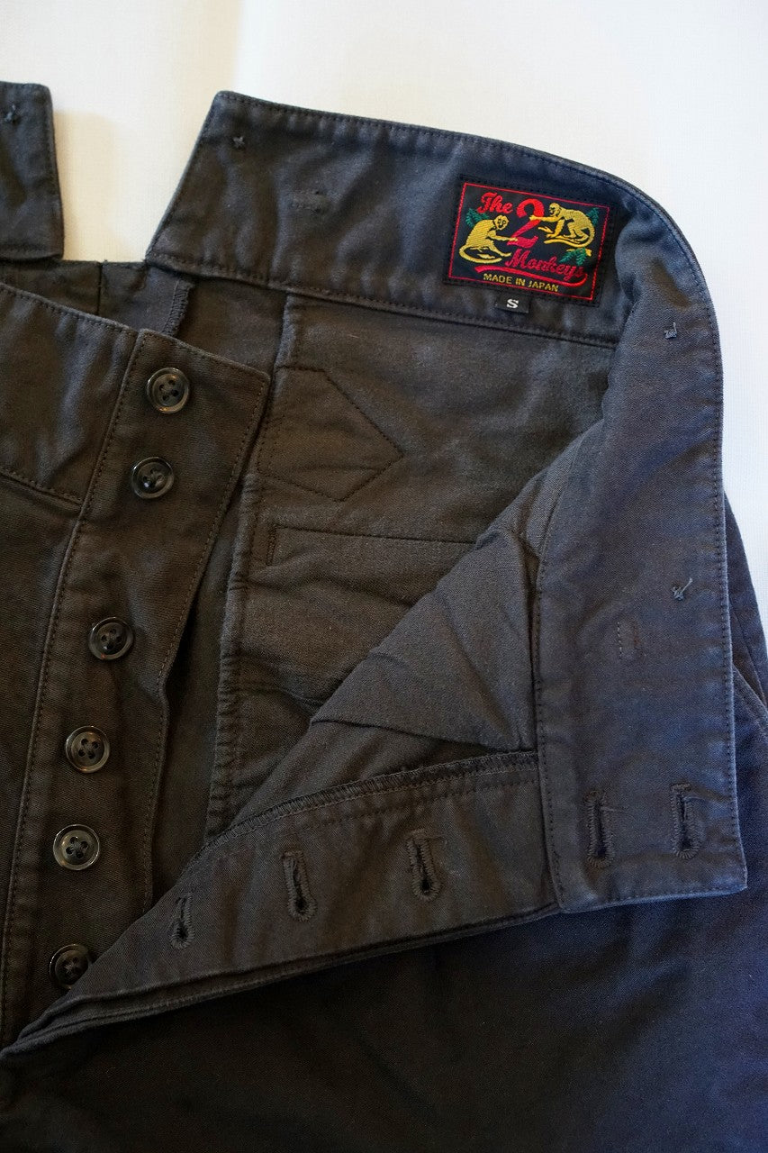 The 2 Monkeys (ザ・トゥーモンキーズ)　モールスキン・ワークパンツ　TM83327　"Doggerland Pants (ドガーランドパンツ)"　スモークブラック