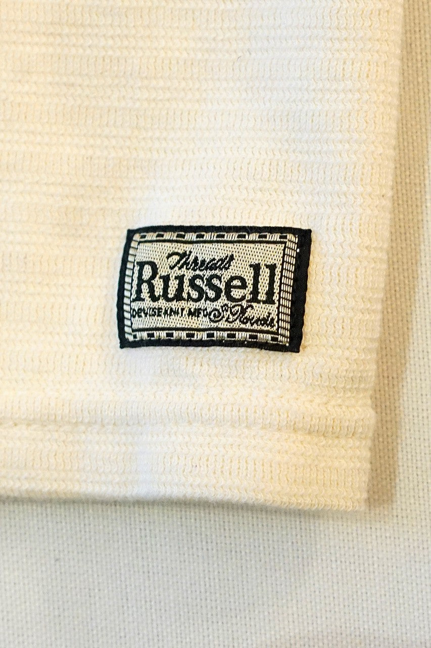 DALEE'S (ダリーズ)　6分袖ヘンリーネックTシャツ　"Rail Nit.C (レイルニット.C)"　...RAIL ROAD KNIT　ナチュラル