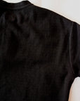 DALEE'S (ダリーズ)　6分袖ヘンリーネックTシャツ　"Rail Nit.C (レイルニット.C)"　...RAIL ROAD KNIT　ブラック