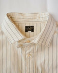 DALEE'S (ダリーズ)　長袖ドレスシャツ　"CALICO.D (キャラコ.D) with COLLER No.4"　ホワイトストライプ