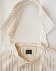 DALEE'S (ダリーズ)　長袖ドレスシャツ　"CALICO.D (キャラコ.D) with COLLER No.4"　ホワイトストライプ
