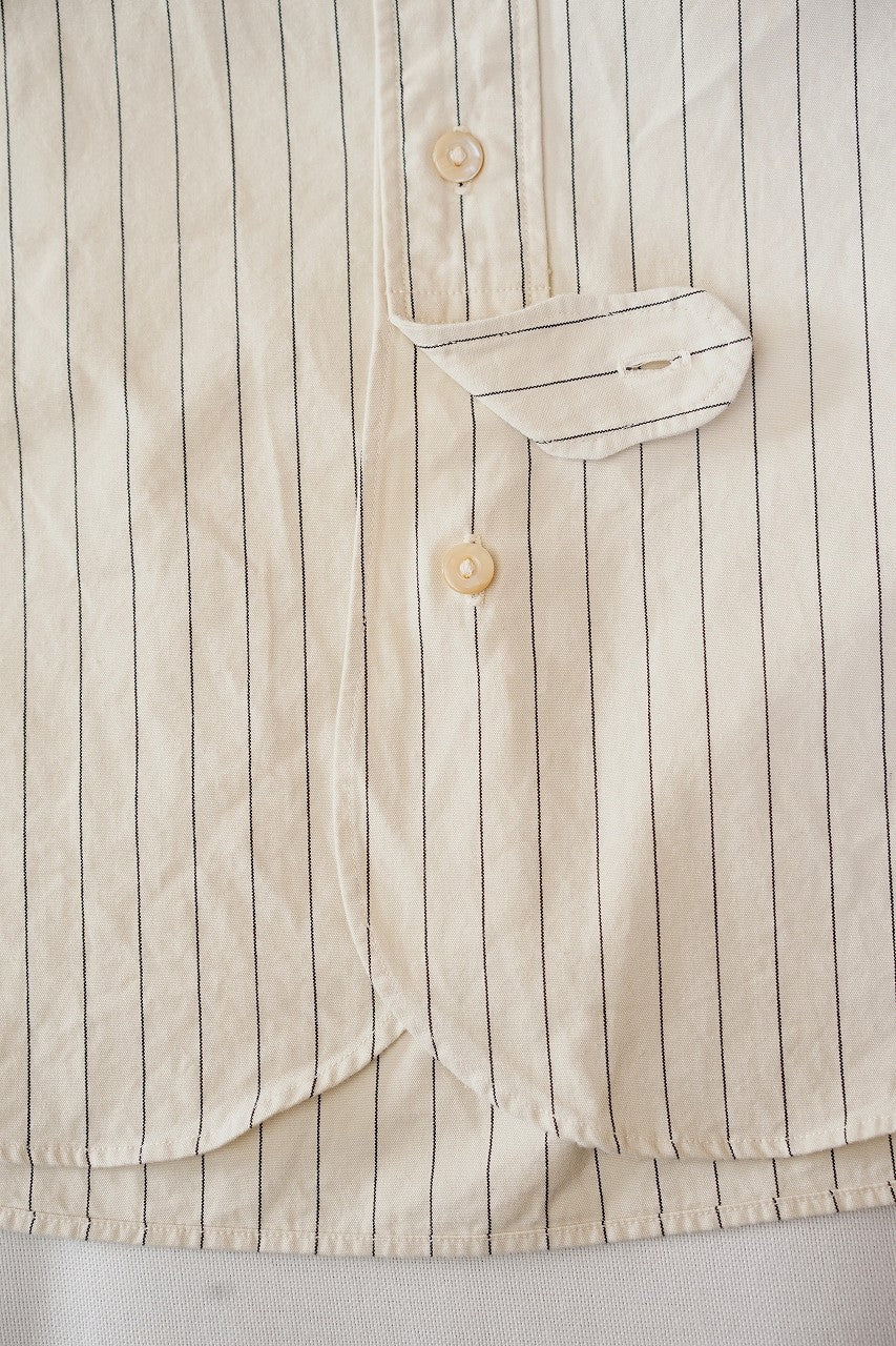 DALEE'S (ダリーズ)　長袖ドレスシャツ　"CALICO.D (キャラコ.D) with COLLER No.4"　ホワイトストライプ
