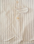 DALEE'S (ダリーズ)　長袖ドレスシャツ　"CALICO.D (キャラコ.D) with COLLER No.4"　ホワイトストライプ