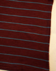 WARE HOUSE (ウエアハウス)　半袖ボーダーTシャツ　4087　ボルドー×ブルー