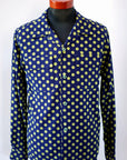 STAR OF HOLLYWOOD (スターオブハリウッド)　長袖オープンシャツ　SH29315　"POLKA DOT"　ネイビー