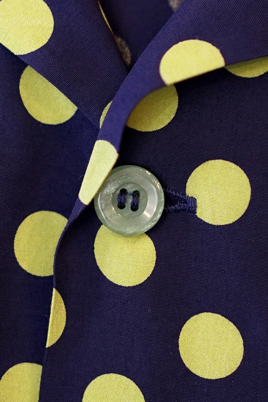STAR OF HOLLYWOOD (スターオブハリウッド)　長袖オープンシャツ　SH29315　"POLKA DOT"　ネイビー