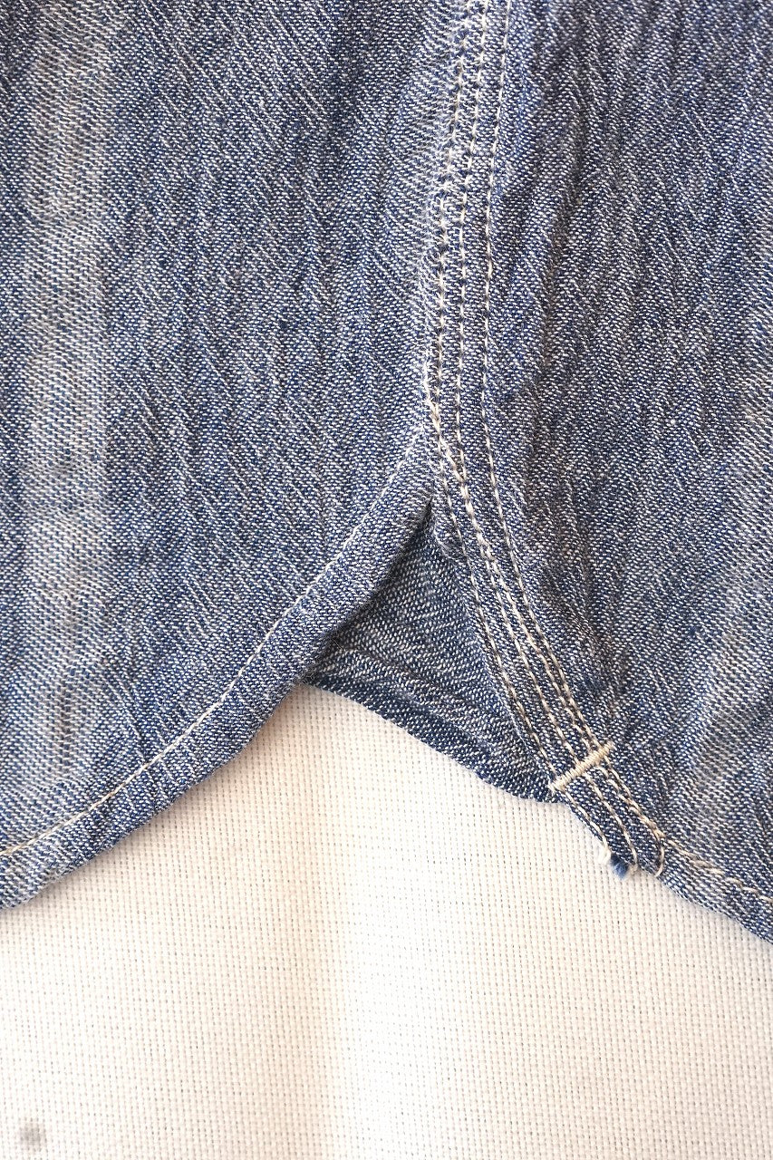 UES (ウエス)　追撚トリプルステッチシャツ　502401　シャンブレー