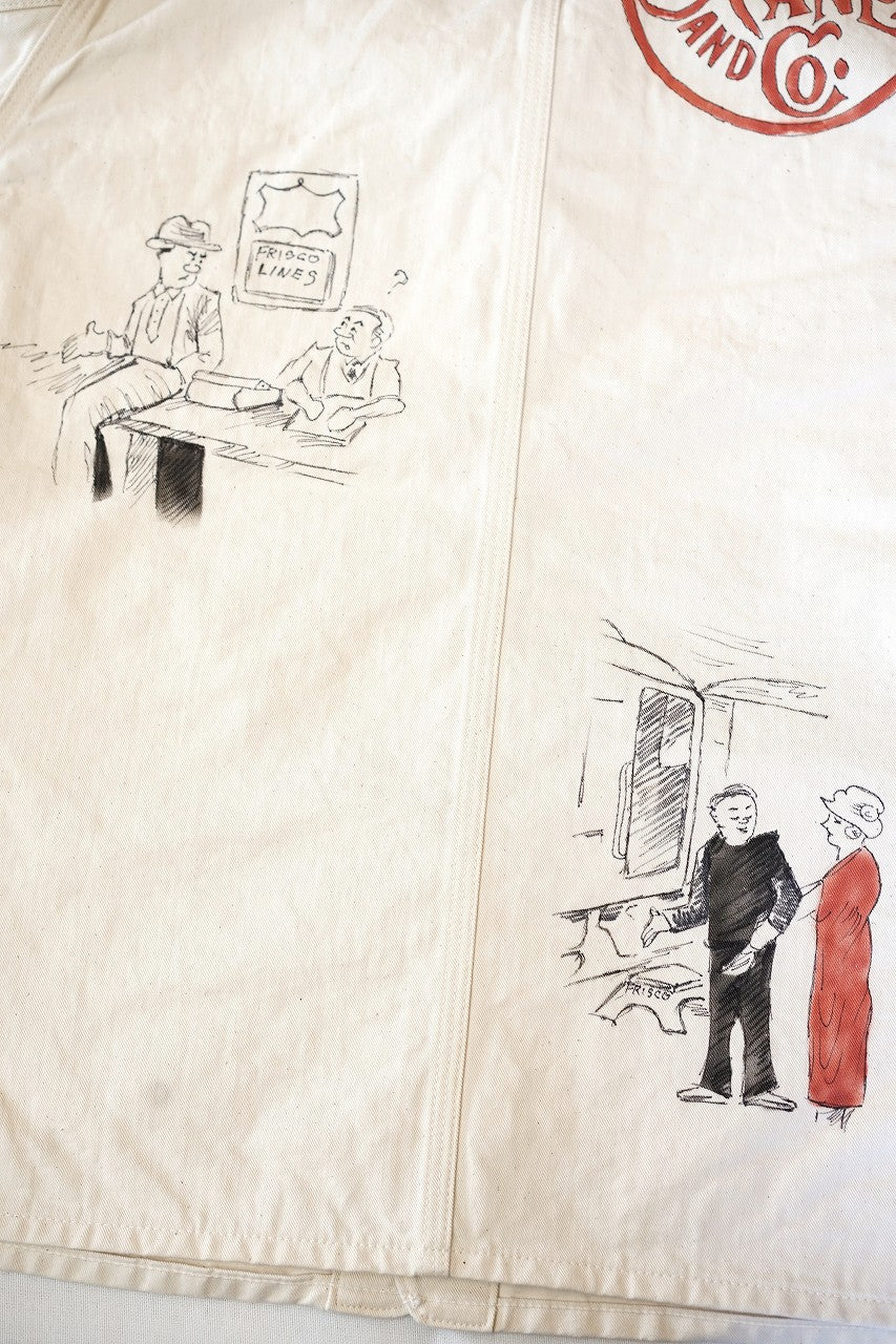 SUGAR CANE (シュガーケーン)　9oz.ツイル・ワークコート　SC15506　"1920's CARTOON WORK COAT"　ナチュラル・ワンウォッシュ