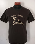 UES (ウエス)　半袖Tシャツ　652411　"MY GARDEN"　ブラック