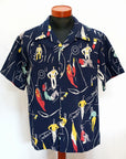 STAR OF HOLLYWOOD (スターオブハリウッド)　半袖オープンシャツ　SH39319　"SEA CRUISE"　ネイビー