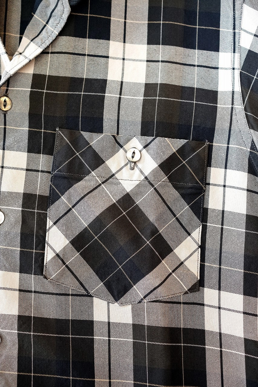DELUXEWARE (デラックスウエア)　半袖レーヨンシャツ　RCS-04S　"RAYON DUCK SHIRT"　モノクローム