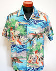 SUN SURF Special Edition (サンサーフ・スペシャルエディション)　半袖ハワイアンシャツ　SS39278　"ALOHA UNIVERSAL WORLD"　ブルー