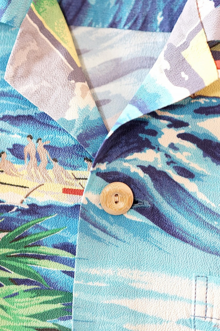 SUN SURF Special Edition (サンサーフ・スペシャルエディション)　半袖ハワイアンシャツ　SS39278　"ALOHA UNIVERSAL WORLD"　ブルー