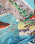 SUN SURF Special Edition (サンサーフ・スペシャルエディション)　半袖ハワイアンシャツ　SS39278　"ALOHA UNIVERSAL WORLD"　ブルー