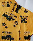 SUN SURF (サンサーフ)　半袖オープンシャツ　SS39279　"ARMY VEHICLE"　カーキ