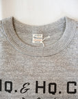 WARE HOUSE (ウエアハウス)　Tシャツ　4601　"HQ.&HQ.CO."　杢グレー
