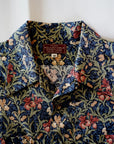 ADJUSTABLE COSTUME (アジャスタブルコスチューム)　半袖オープンカラーシャツ　AS-137　"BEST OF MORRIS IRIS PRINT OPEN SHIRT"　ブルー