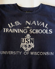 Dapper's (ダッパーズ)　半袖Tシャツ　1700　Military Crew Neck Tee Standard Sewing Model　"U.S.NAVAL USN"　ネイビー/アイボリー