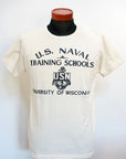 Dapper's (ダッパーズ)　半袖Tシャツ　1700　Military Crew Neck T Standard Sewing Model　"U.S.NAVAL USN"　オフホワイト/ネイビー