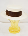 ADJUSTABLE COSTUME (アジャスタブルコスチューム)　ボーターハット (カンカン帽)　AHT-007　"Panama Boater Hat"　ダークブラウン