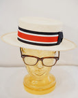 ADJUSTABLE COSTUME (アジャスタブルコスチューム)　ボーターハット (カンカン帽)　AHT-007　"Panama Boater Hat"　トリコロール