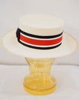 ADJUSTABLE COSTUME (アジャスタブルコスチューム)　ボーターハット (カンカン帽)　AHT-007　"Panama Boater Hat"　トリコロール