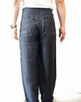Dapper's (ダッパーズ)　イージーパンツ　1713　"Classical Linen Easy Pants"　ネイビーストライプ
