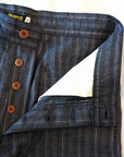 Dapper's (ダッパーズ)　イージーパンツ　1713　"Classical Linen Easy Pants"　ネイビーストライプ