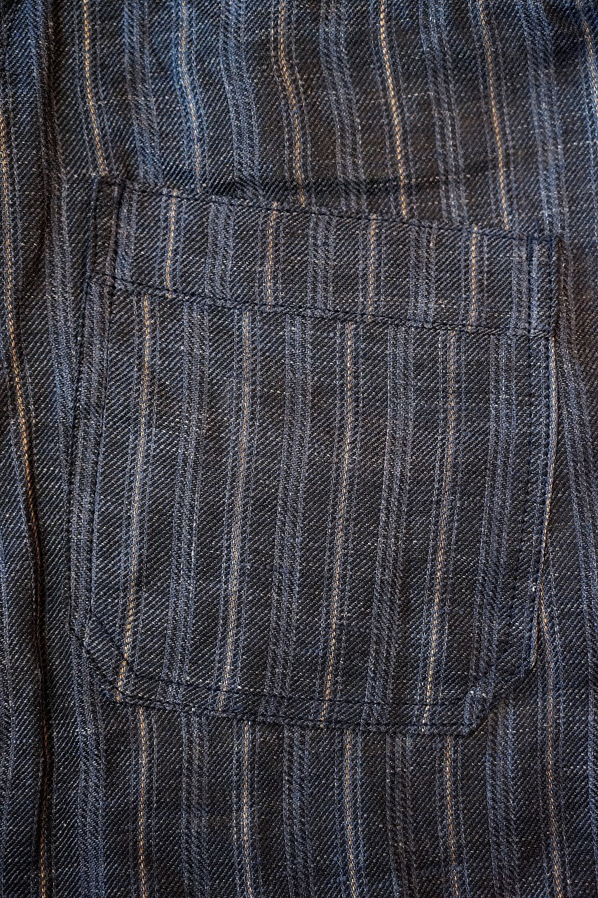 Dapper's (ダッパーズ)　イージーパンツ　1713　"Classical Linen Easy Pants"　ネイビーストライプ