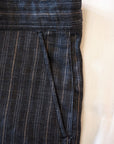 Dapper's (ダッパーズ)　イージーパンツ　1713　"Classical Linen Easy Pants"　ネイビーストライプ