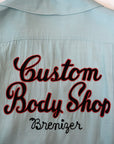 STYLE EYES (スタイルアイズ)　レーヨン・ボウリングシャツ　SE39261　"CUSTOM BODY SHOP"　L.ブルー