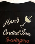 STYLE EYES (スタイルアイズ)　レーヨン・ボウリングシャツ　SE39262　"ANN'S CORDIAL INN"　ブラック