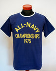 WARE HOUSE (ウエアハウス)　リンガーTシャツ　4059　"ALL-NAVY"　ネイビー×クリーム