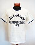 WARE HOUSE (ウエアハウス)　リンガーTシャツ　4059　"ALL-NAVY"　クリーム×ネイビー