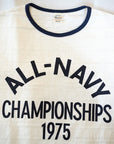 WARE HOUSE (ウエアハウス)　リンガーTシャツ　4059　"ALL-NAVY"　クリーム×ネイビー