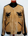 TAILOR TOYO (テーラー東洋)　リバーシブル・アセテートスカジャン　TT15542　L.ブラウン "DRAGON×TIGER" × グリーン "EAGLE"