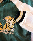 TAILOR TOYO (テーラー東洋)　リバーシブル・アセテートスカジャン　TT15542　L.ブラウン "DRAGON×TIGER" × グリーン "EAGLE"