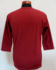 DALEE'S (ダリーズ)　6分袖ヘンリーネックTシャツ　"Rail Nit.D (レイルニット.D)"　...1920s RAIL ROAD KNIT　ダークレッド