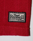 DALEE'S (ダリーズ)　6分袖ヘンリーネックTシャツ　"Rail Nit.D (レイルニット.D)"　...1920s RAIL ROAD KNIT　ダークレッド
