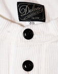 DALEE'S (ダリーズ)　6分袖ヘンリーネックTシャツ　"Rail Nit.D (レイルニット.D)"　...1920s RAIL ROAD KNIT　ホワイト