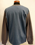 Pherrow's (フェローズ)　裏毛長袖Tシャツ　24W-PMCT1　ブルー×グレー