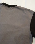 Pherrow's (フェローズ)　裏毛長袖Tシャツ　24W-PMCT1　グレー×S.ブラック