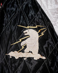 TAILOR TOYO (テーラー東洋)　リバーシブル別珍スカジャン　TT15544　ネイビー "MOUNTAIN GOAT" × ブラック/オフ "ALASKAN FLAG"