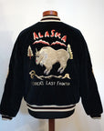 TAILOR TOYO (テーラー東洋)　リバーシブル別珍スカジャン　TT15544　ネイビー "MOUNTAIN GOAT" × ブラック/オフ "ALASKAN FLAG"