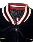 TAILOR TOYO (テーラー東洋)　リバーシブル別珍スカジャン　TT15544　ネイビー "MOUNTAIN GOAT" × ブラック/オフ "ALASKAN FLAG"