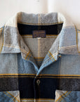 DELUXEWARE (デラックスウエア)　ウールシャツ　MVB-14　"THROUGH WOOL SHIRT"　ブルーチェック